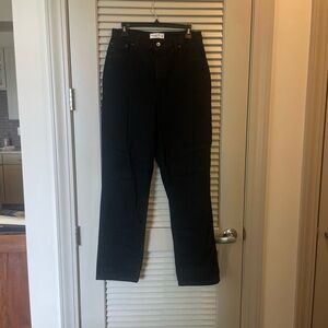 Abercrombie & Fitch Curve Love 90s Black Straight Leg Jeans Ultra High Rise